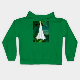 Shy Datura Flower Photograph. Kids Hoodie